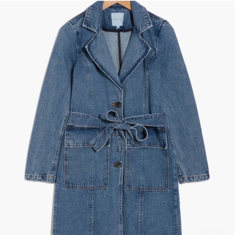 Avec Les Filles Denim Trench Coat size M
